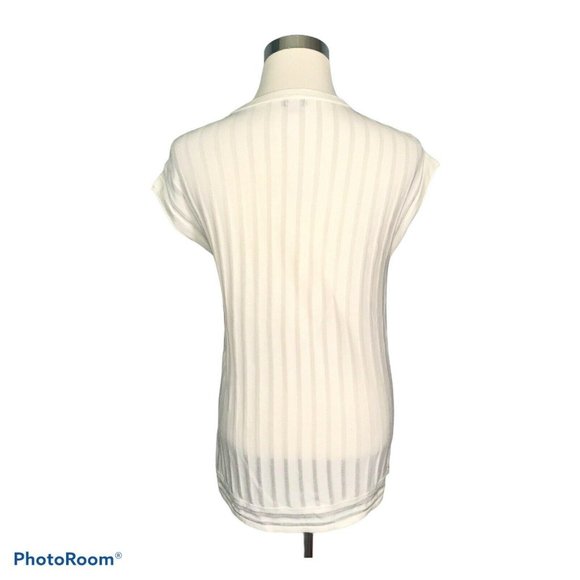 Vince Camuto Women’s Top M Medium Striped Solid - Picture 3 of 11